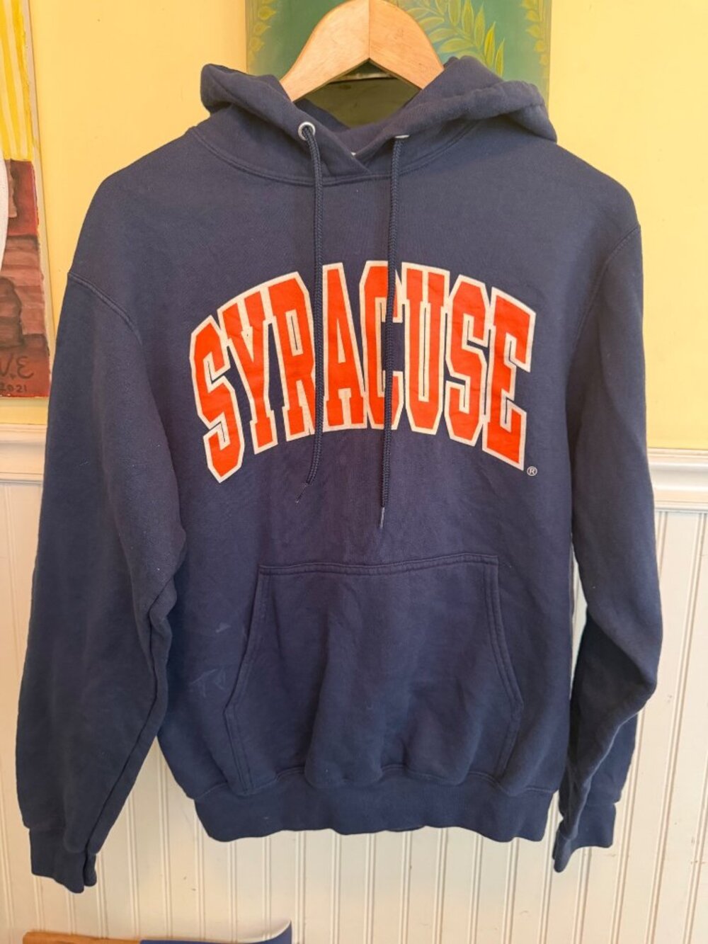 Port & Company Syracuse Core Fleece Hoodie Navy Pullover Sweatshirt S
